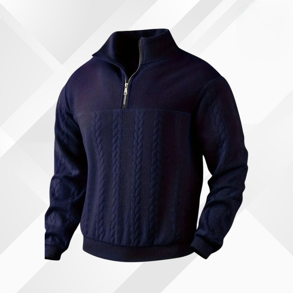 Men’s Cable Knit Half Zip Sweater | Winter