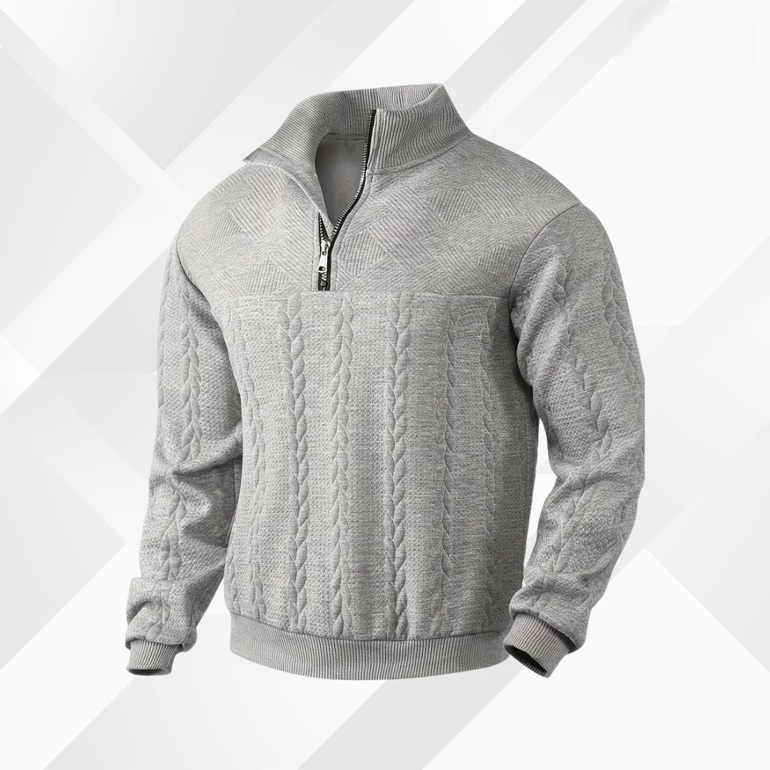 Men’s Cable Knit Half Zip Sweater | Winter