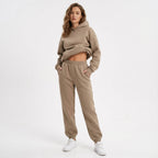 Women's Casual Loose Hooded Tracksuit | Co-Ord