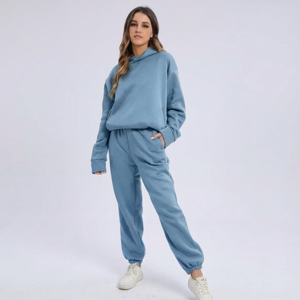Women's Casual Loose Hooded Tracksuit | Co-Ord