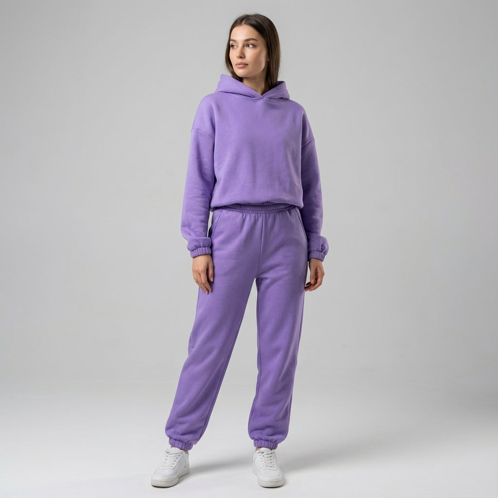 Women's Casual Loose Hooded Tracksuit | Co-Ord