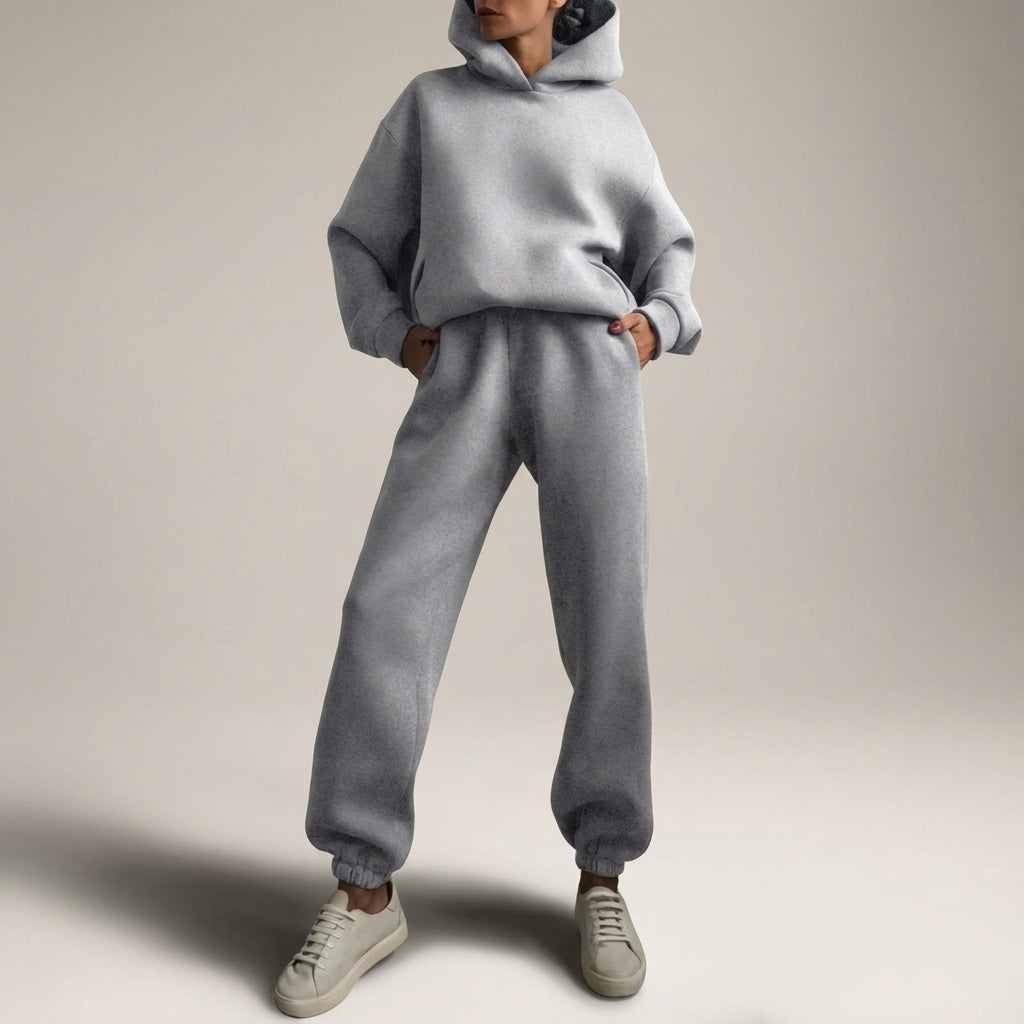 Women's Casual Loose Hooded Tracksuit | Co-Ord