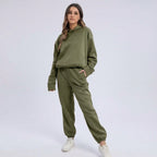 Women's Casual Loose Hooded Tracksuit | Co-Ord