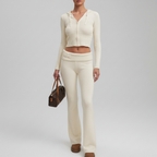 Women’s Zip-Up Cropped Set | Two Piece