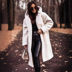 Women's Long Winter Button Coat | Hooded