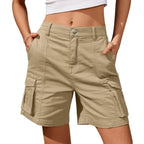 Women's Relaxed Fit Cargo Shorts | Side Pockets