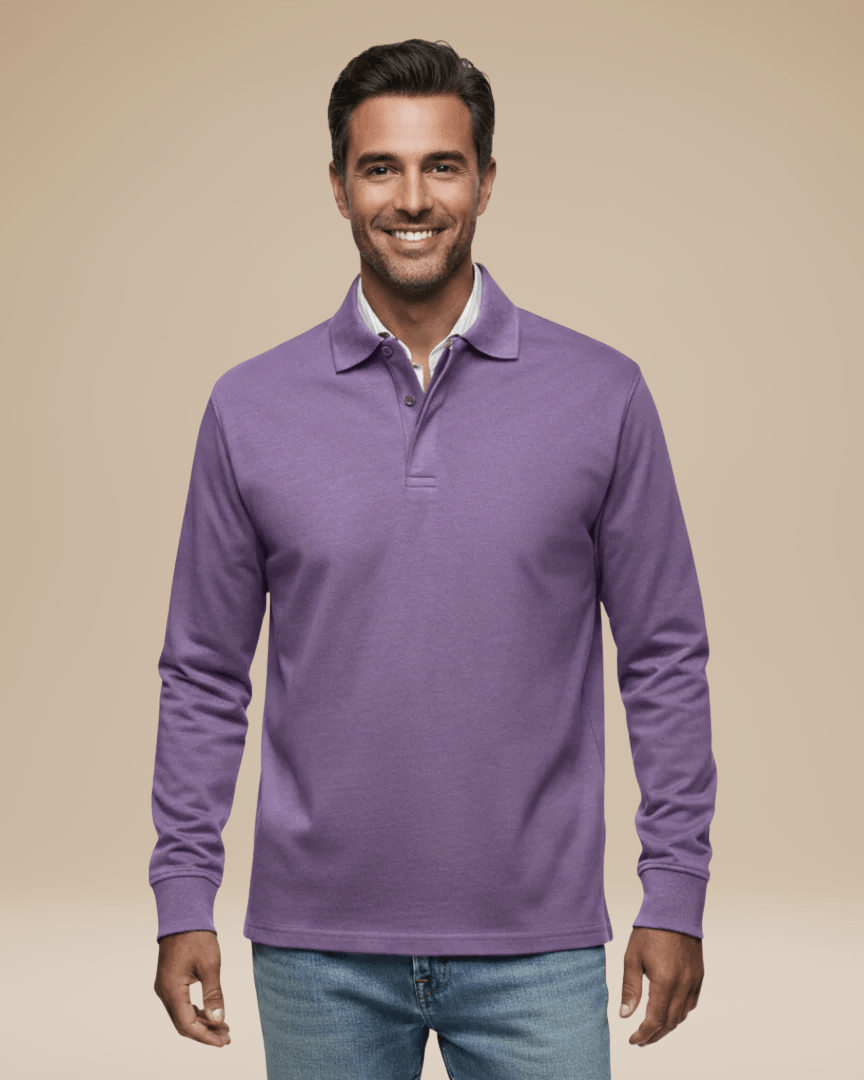 Men's Long-Sleeved Polo Shirt | Casual