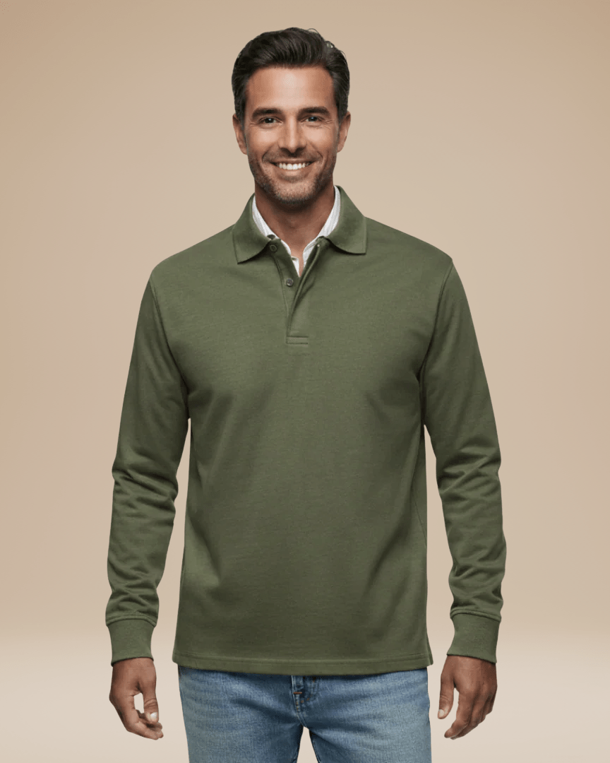 Men's Long-Sleeved Polo Shirt | Casual