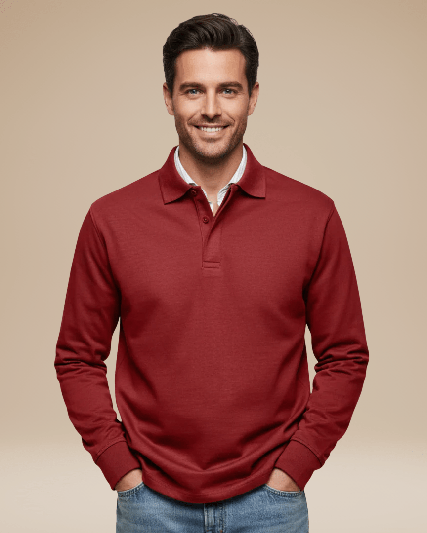 Men's Long-Sleeved Polo Shirt | Casual