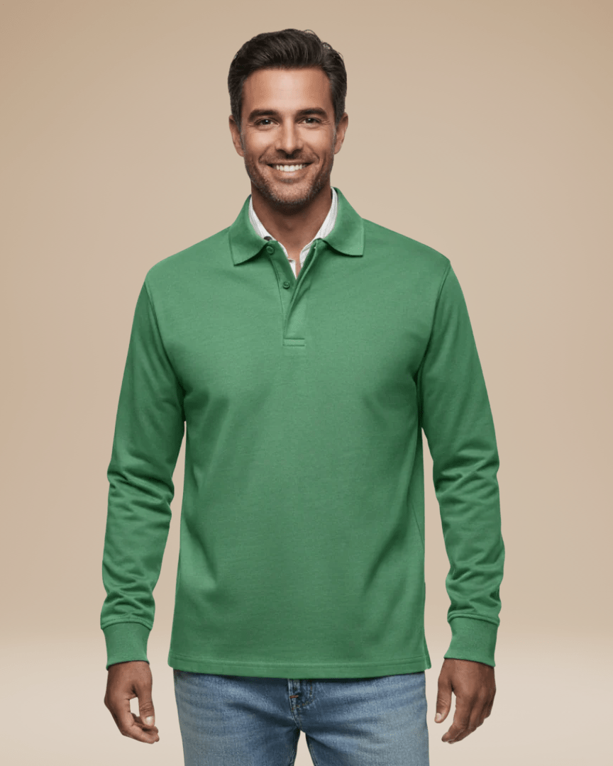 Men's Long-Sleeved Polo Shirt | Casual