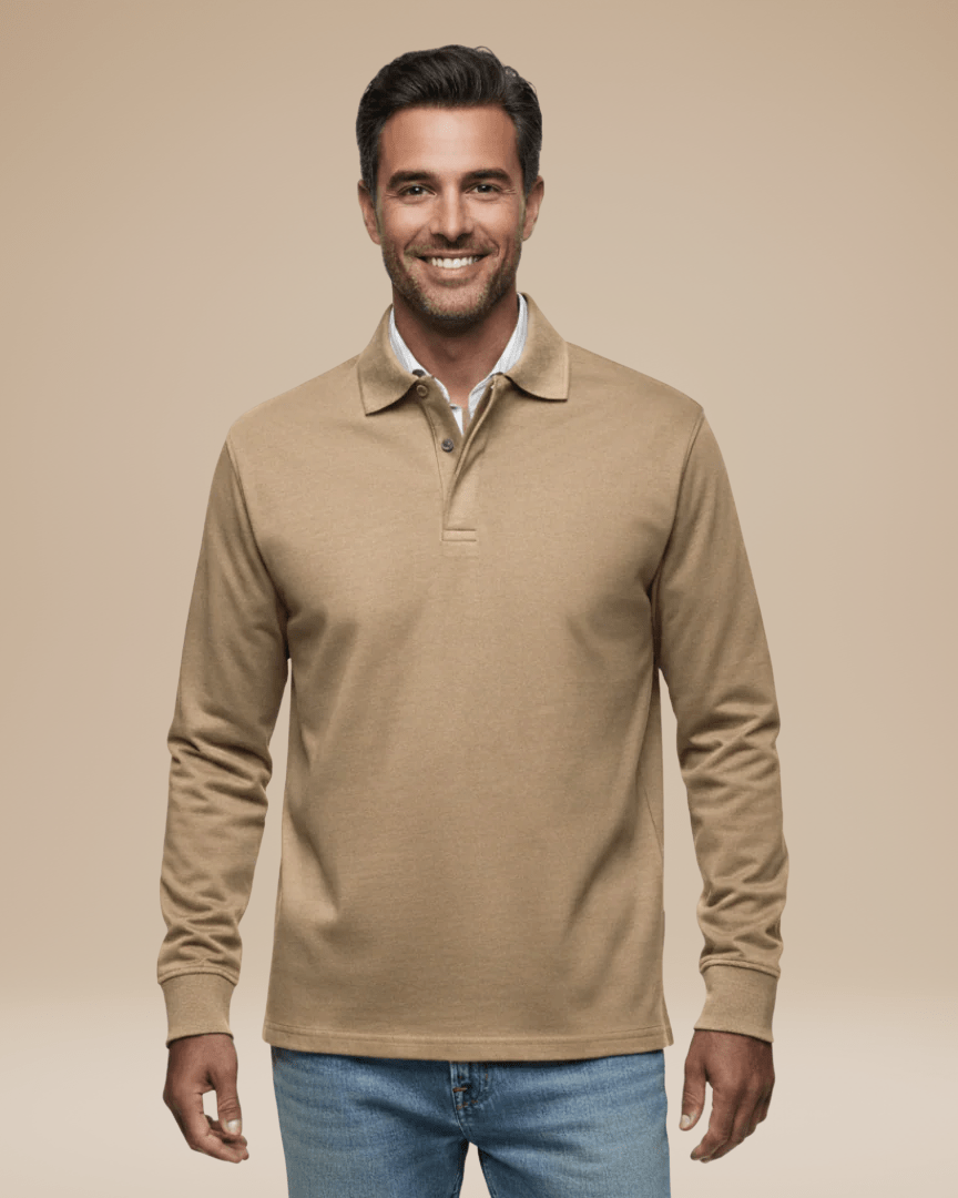 Men's Long-Sleeved Polo Shirt | Casual