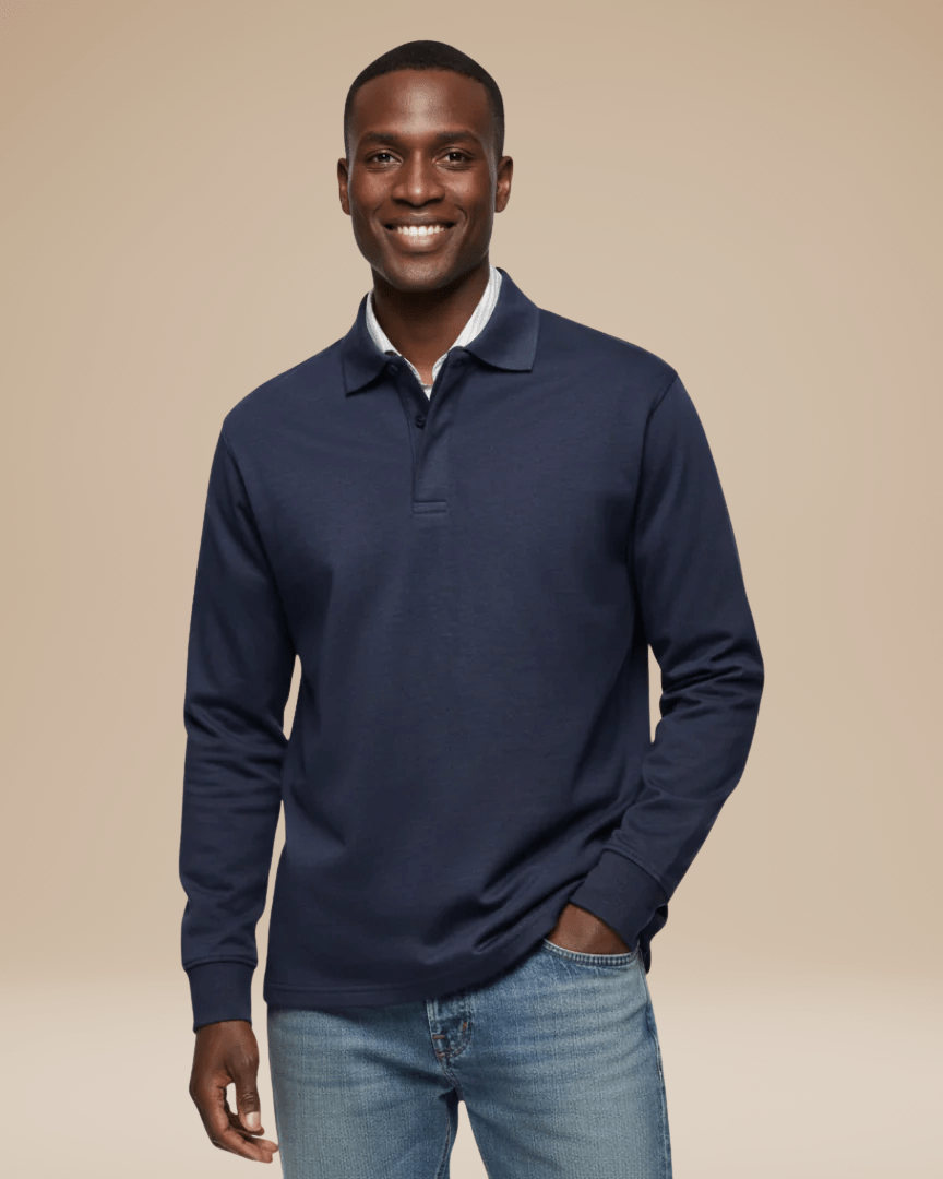 Men's Long-Sleeved Polo Shirt | Casual