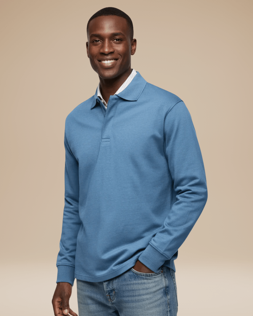 Men's Long-Sleeved Polo Shirt | Casual