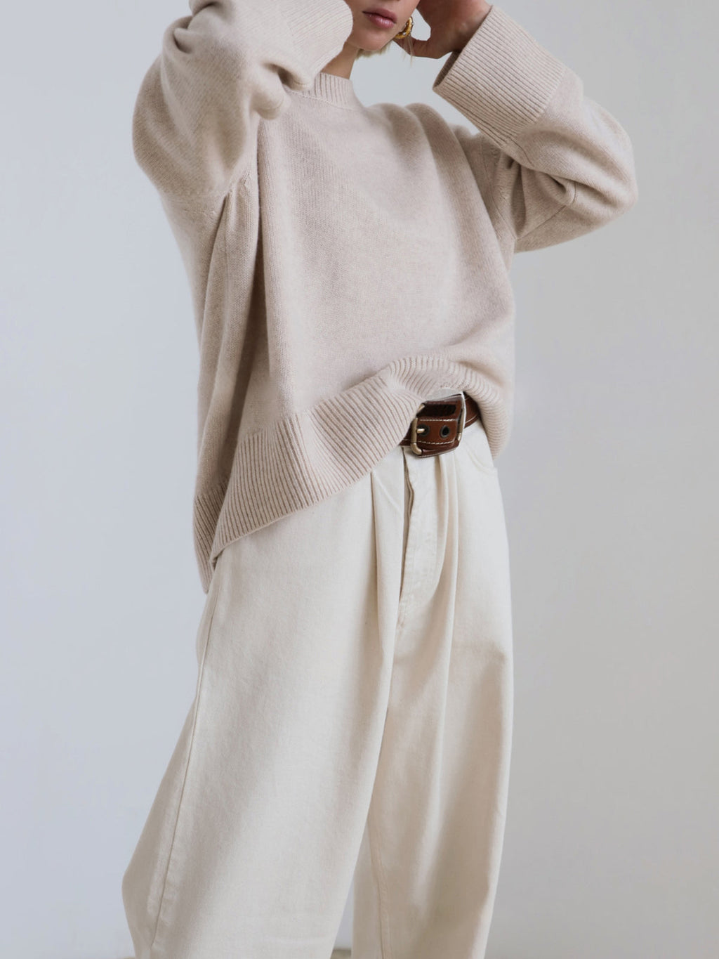 Women's Winter Knit Sweater | Ribbed