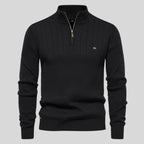 Men's Quarter Zip Ribbed Sweater | Classic Fit