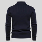 Men's Quarter Zip Ribbed Sweater | Classic Fit