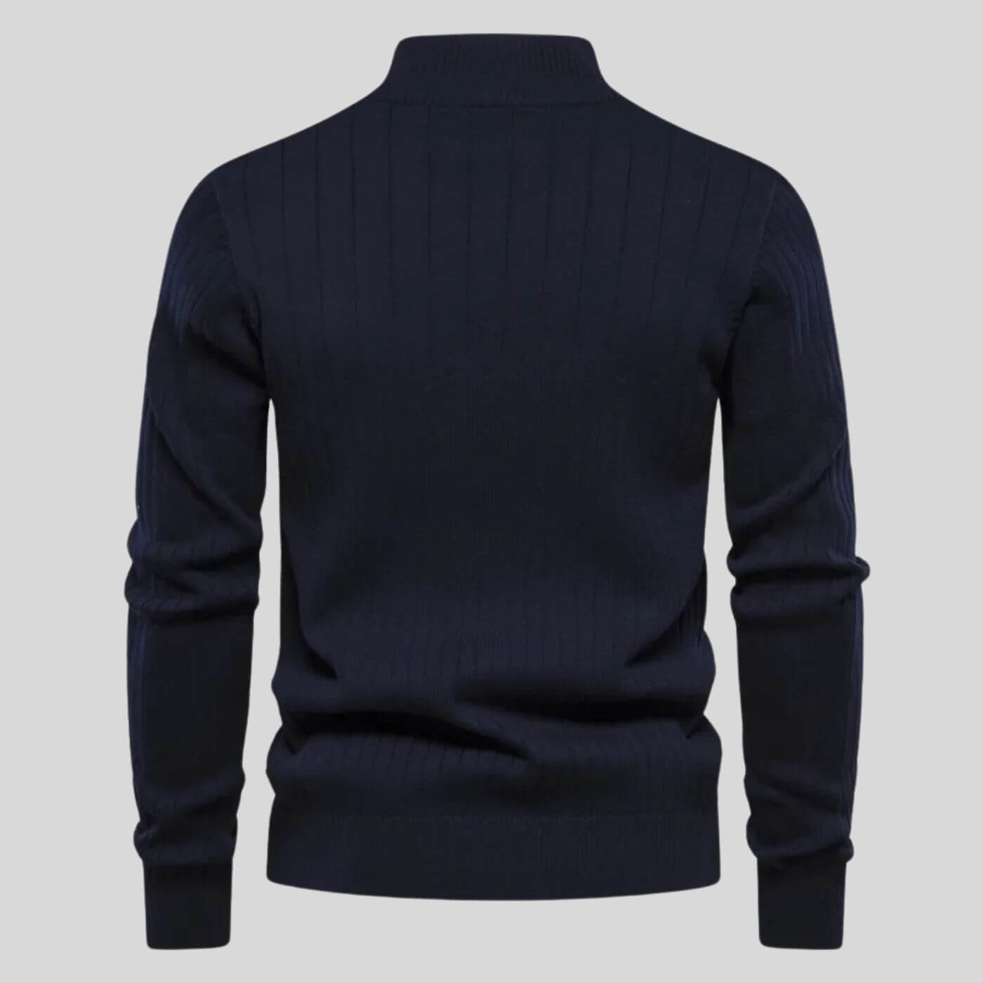 Men's Quarter Zip Ribbed Sweater | Classic Fit