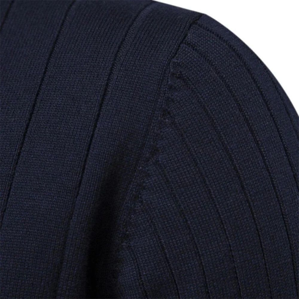 Men's Quarter Zip Ribbed Sweater | Classic Fit