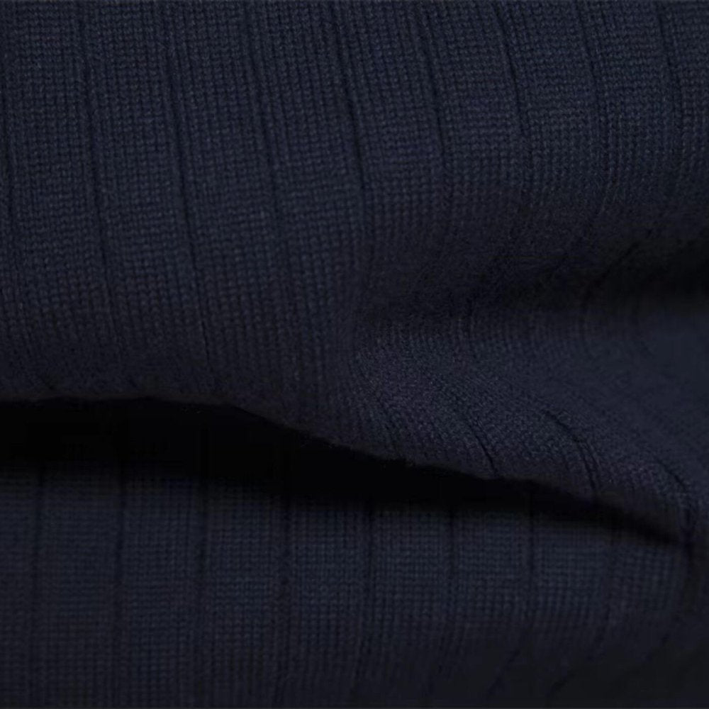 Men's Quarter Zip Ribbed Sweater | Classic Fit