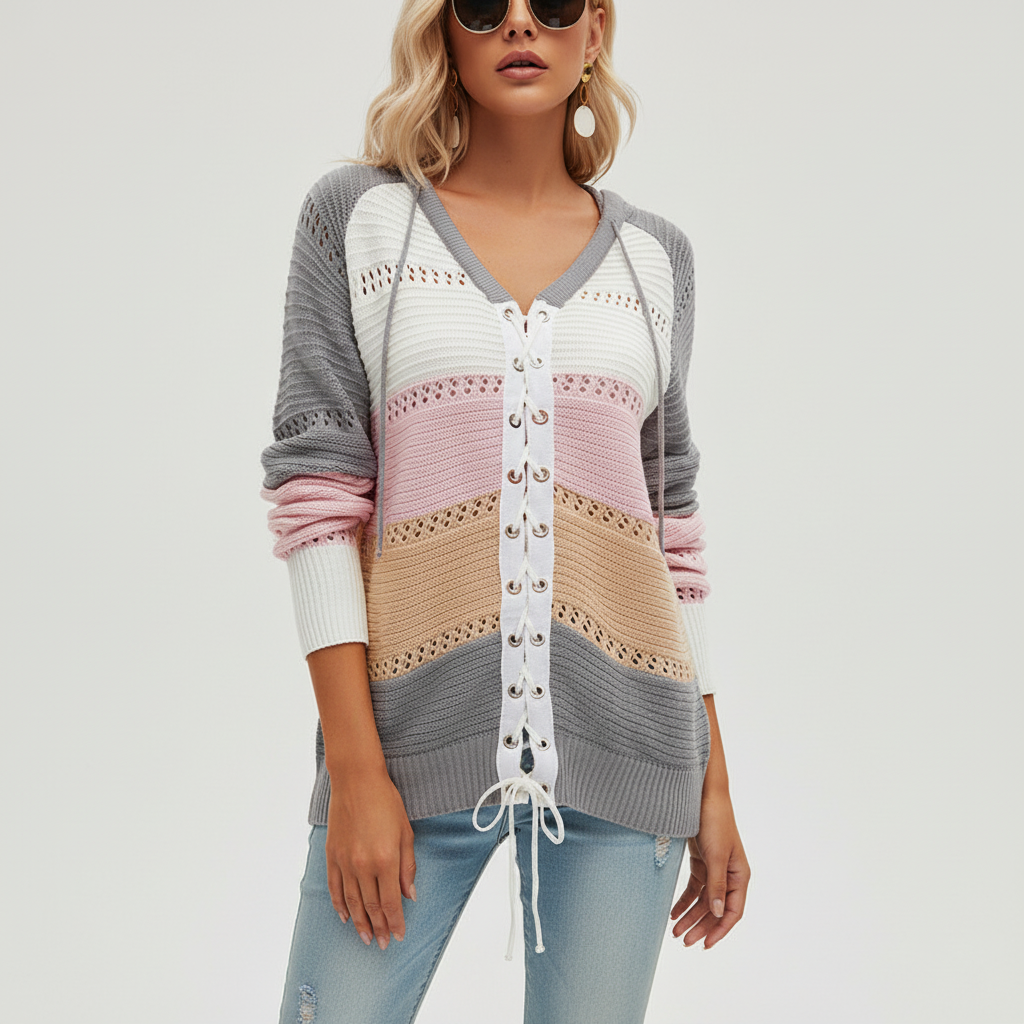 Women’s Hooded Knit Sweater | Openwork