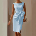 Women's Elegant Bow Waist Dress | Midi