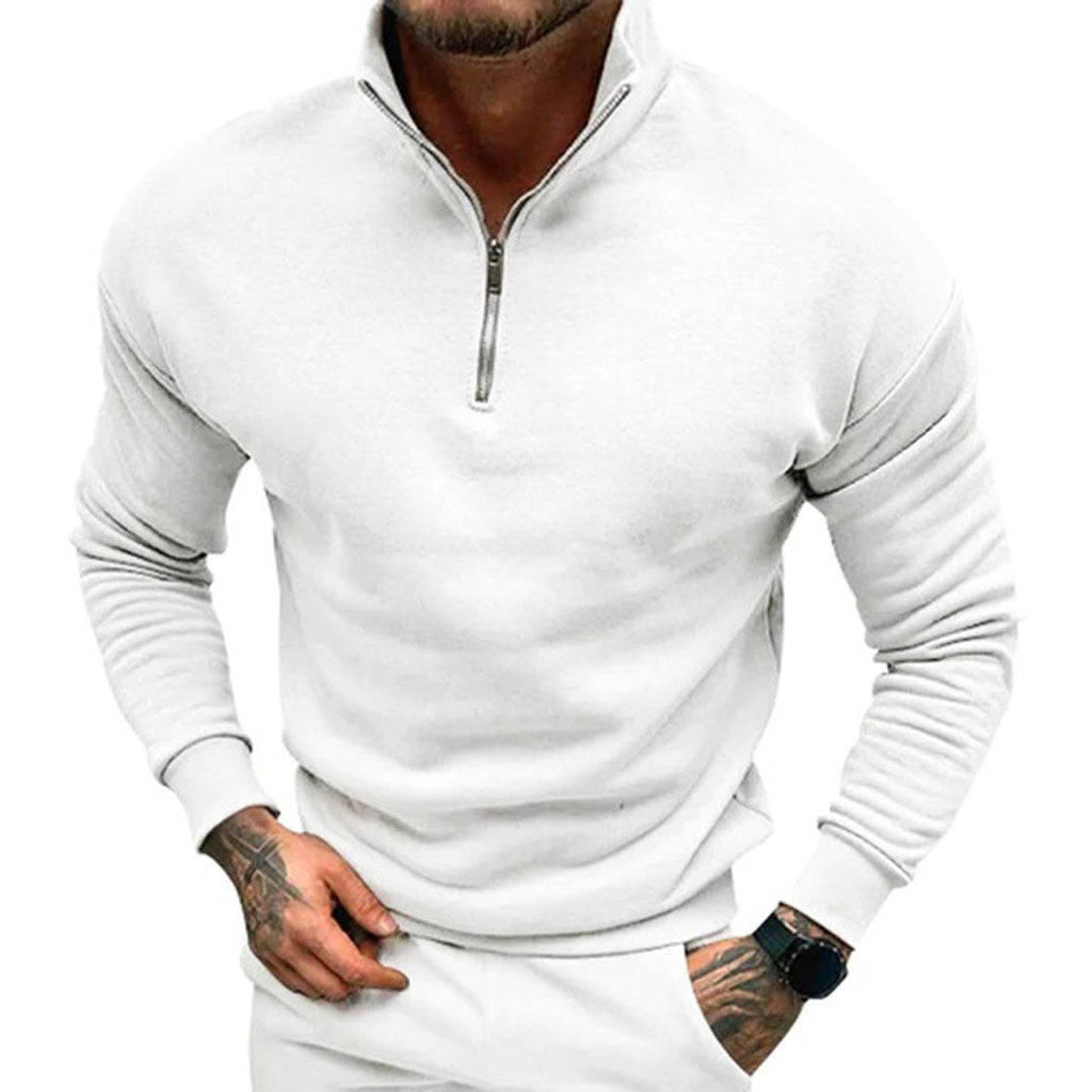Men’s Stand Collar Sweater | Half Zip