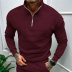 Men’s Stand Collar Sweater | Half Zip