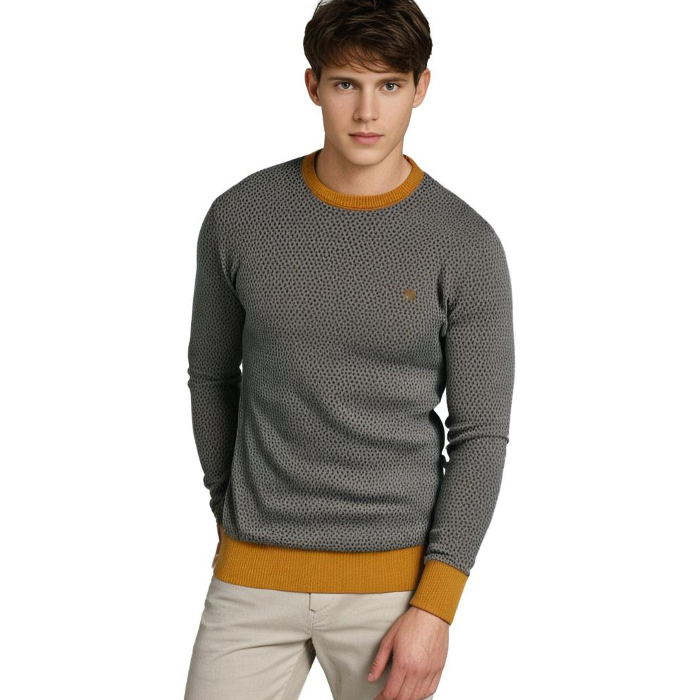 Men’s Printed Crew Neck Sweater | Casual