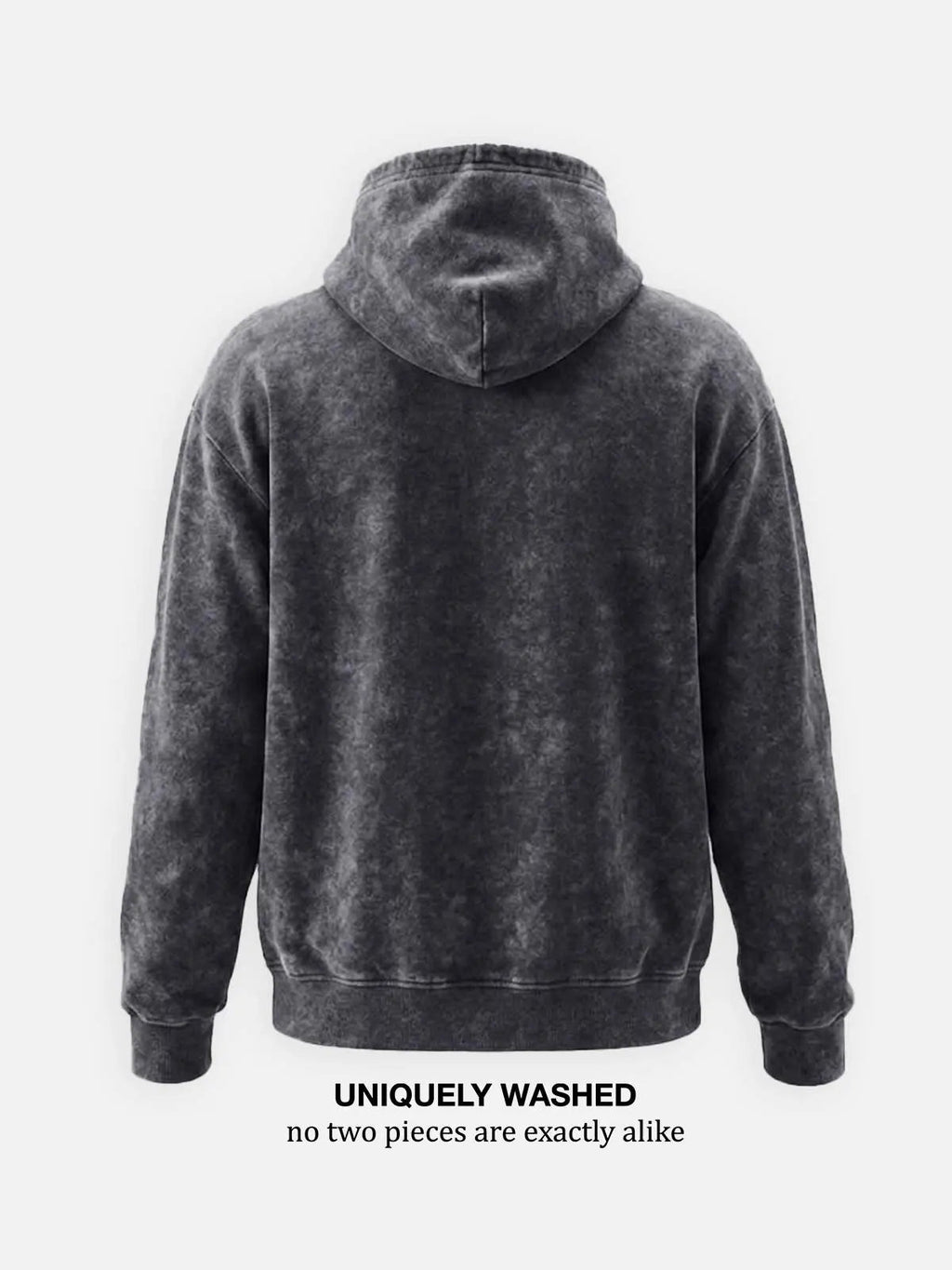 Men's Streetwear Washed Winter Hoodie | Plain