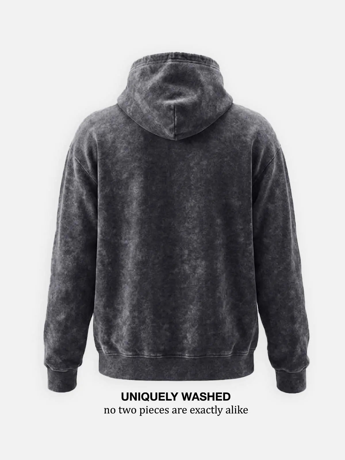 Men's Streetwear Washed Winter Hoodie | Plain