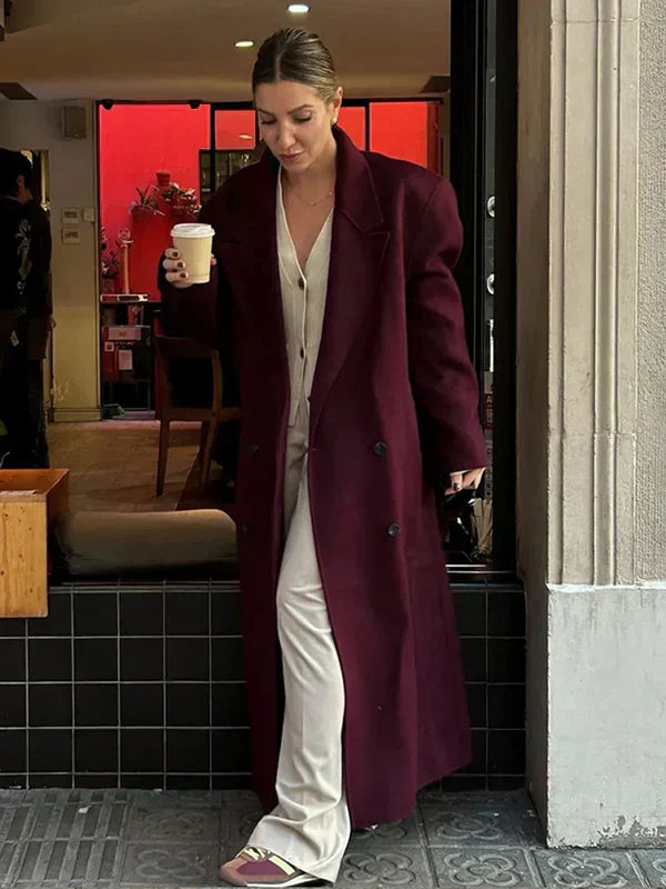 Women's Winter Oversized Trench Coat | Long