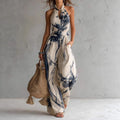 Women's Printed Halter Jumpsuit | Wide Leg