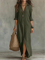 Women's Summer Long Shirt Dress | Maxi