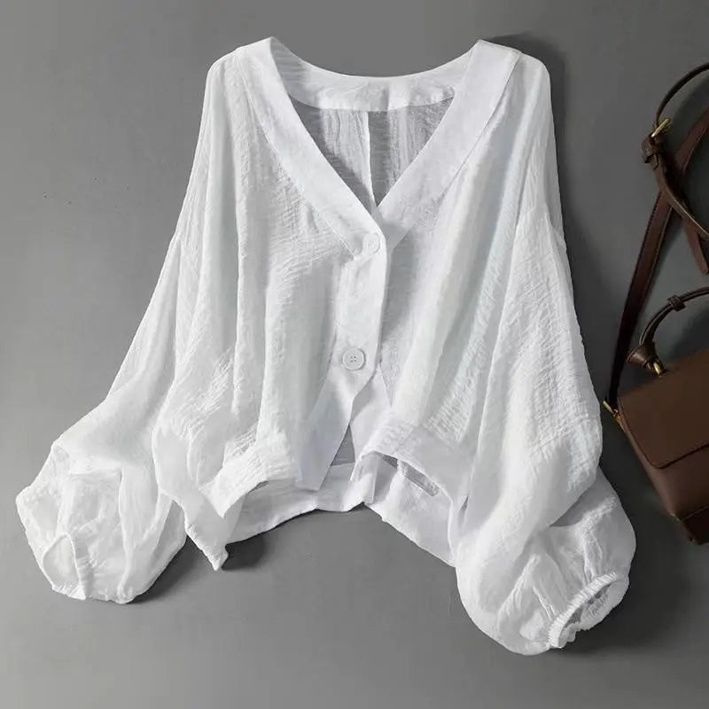 Women's Summer Loose Blouse | Long Sleeves