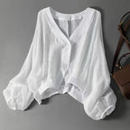 Women's Summer Loose Blouse | Long Sleeves