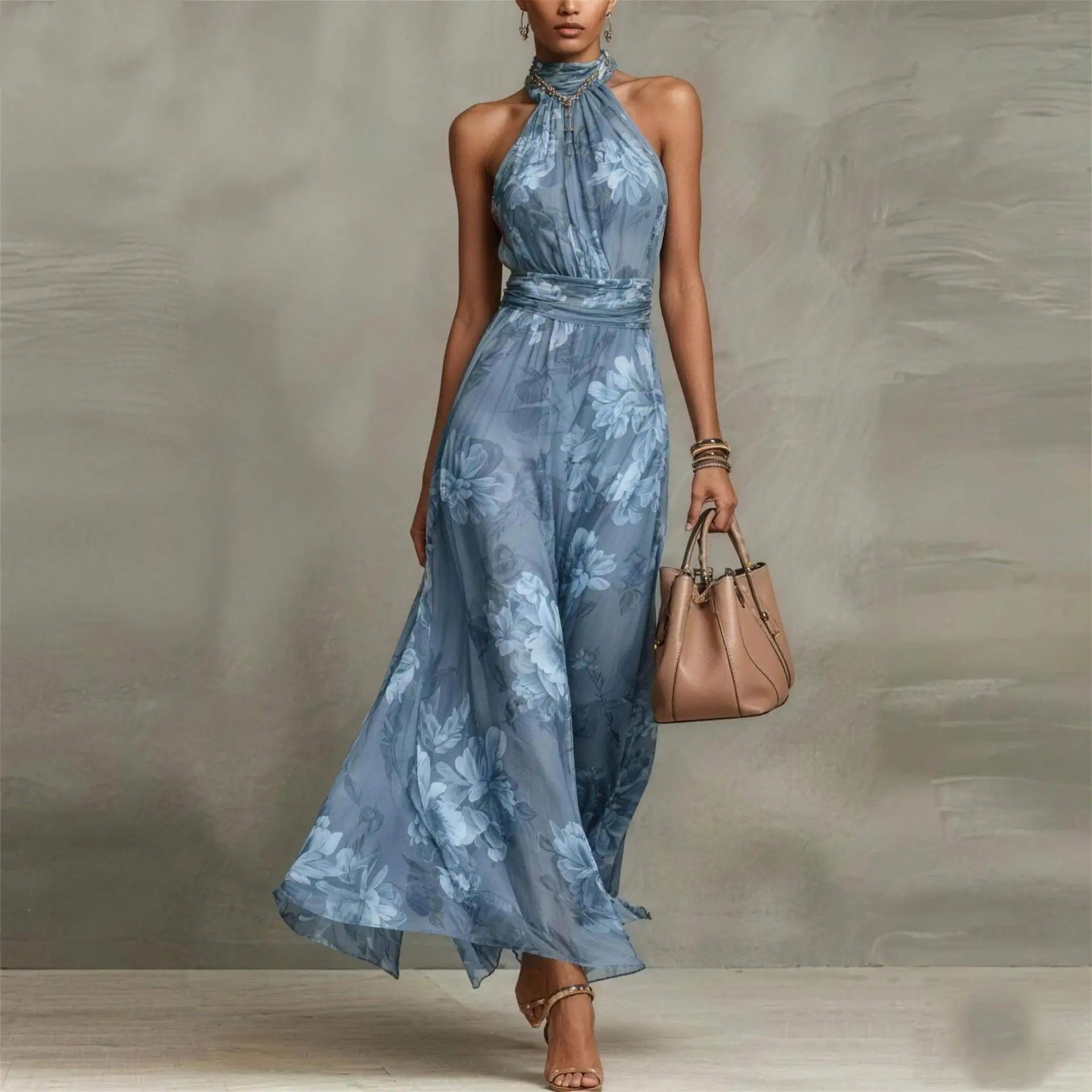 Women's Floral Wedding Guest Dress | Maxi