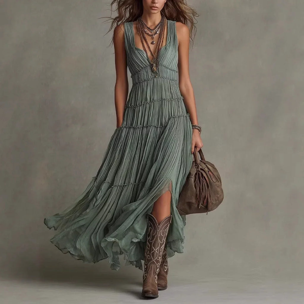 Women's Tiered Boho Dress | Maxi