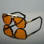 Men's Square Double Bridge Sunglasses | Tinted Lenses