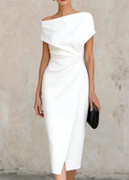 Women's Ruched Formal Dress | Midi