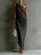 Women's One Shoulder Elegant Dress | Maxi
