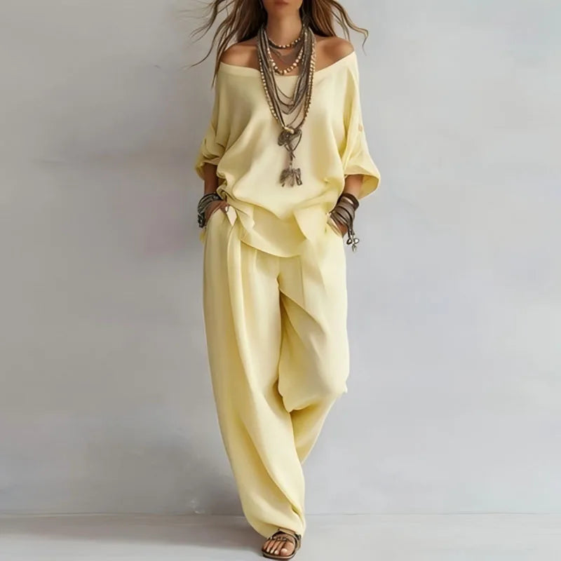 Women's Off Shoulder Co-ord Set | Summer