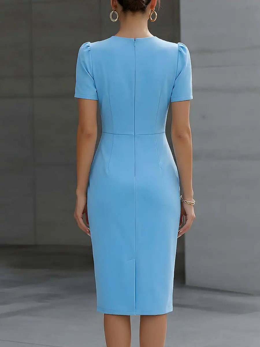 Women's Formal Waist Cinched Dress | Midi