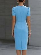 Women's Formal Waist Cinched Dress | Midi