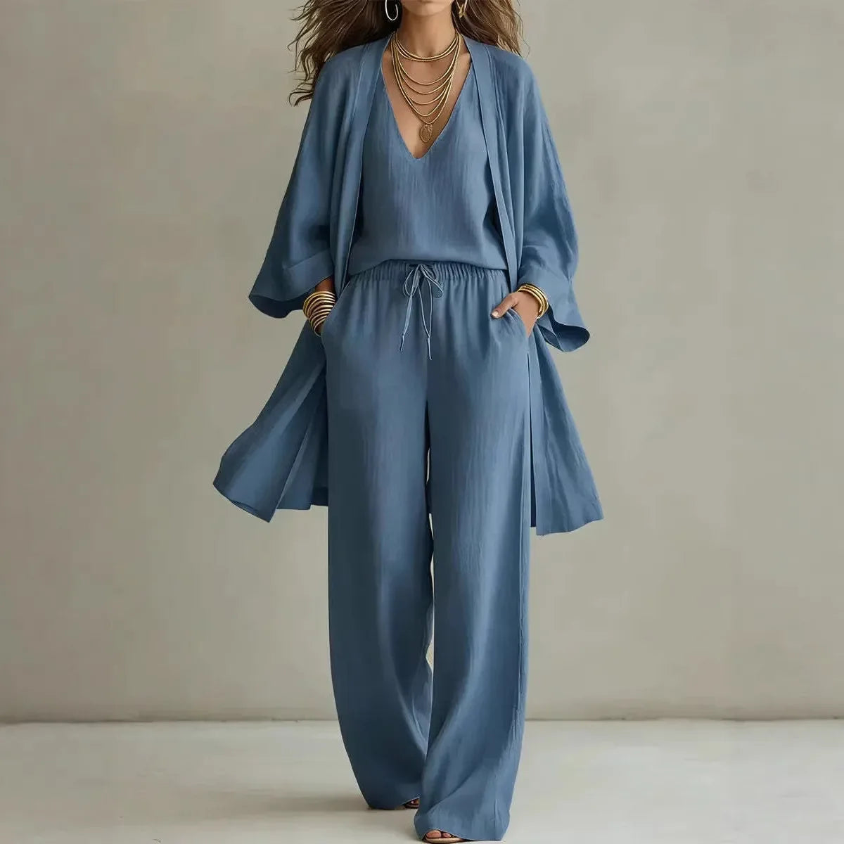 Women's Three Piece Loose Co-Ord Set | Summer