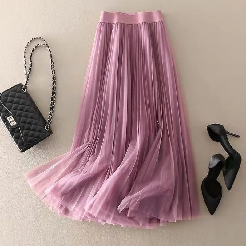 Women's Elegant Pleated Skirt | Midi