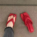 Women's Square Toe Flip Flop Sandals | Flat