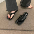 Women's Square Toe Flip Flop Sandals | Flat