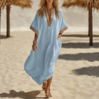 Women Caftan V-Neck Summer Dress | Maxi