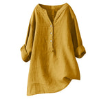 Women's Henley Asymmetric Hem Blouse | Summer