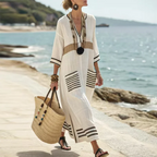 Women's Summer Striped Kaftan Dress | Maxi